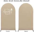 Light Brown Arch Backdrop Covers Baby Shower Birthday Party Decorations We Can Bearly Wait Arches Background Stretchy Fabric Cover Wedding Parties Decors (4x7.2FT) - Image 5