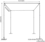 10FT Adjustable 4 Post Wedding Canopy Frame Kit, Heavy Duty Wedding Backdrop Stand Support Syestem, Canopy Chuppah Mandap Hardware Kit for Birthday Photo Booth Baby Shower Party Decorations - Image 3