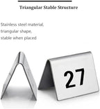 Table Numbers for Wedding Reception Double Sided, Stainless Steel Frosted Digital Cards Holders20 Pack Numbered Tent Frame for Restaurant Baby Shower Banquets, Silver,Numbers 41 to 60 - Image 6