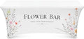 Oudain Photo Booth Tablecloth Flower Bar White Stretch Table Cover by Oudain