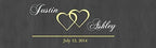 100 Modern Hearts Wedding Pattern Wedding Water Bottle Labels - Image 2