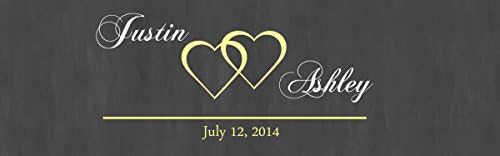 100 Modern Hearts Wedding Pattern Wedding Water Bottle Labels - Image 2