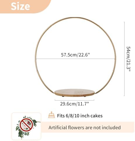 NUPTIO Wedding Gold Cake Stand: 11.7 Inch Arch Cupcake Display Stands - Image 4