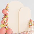Wokceer Arch Backdrop Cover 7.2FT, 6FT Beige Arch Covers Stretchy Backdrop by Wokceer