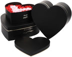 Lassos Boutique Set of 3 Heart Shaped Gift Boxes Decorative Heart Gift Flower Wrapping Boxes for Wedding, Birthday, Anniversary, Valentine's Day, Mother's Day, Baby Showers (Black) - Image 2
