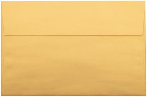 LUXPaper A9 Invitation Envelopes | Peel & Press | 5 3/4" x 8 3/4" | Gold Metallic | 80lb. Text | 500 Qty - Image 2