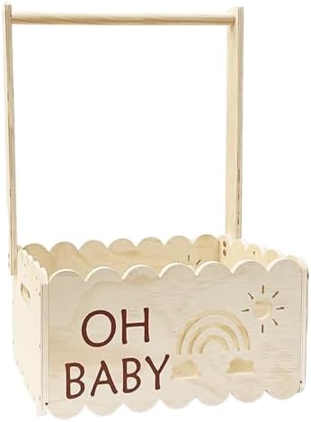 Infant Shower Crate Storage Bin Container Decorative Box Display by Unknown