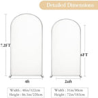 7.2FT & 6FT Arch Backdrop Cover, Brown & Green Wedding Arch Covers, Spandex Arch Covers Stretchy Backdrop for Bridal Shower Baby Shower Birthday Decoration - Image 6