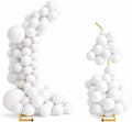 Balloon Arch Stand Kit Set with 145PCS Different Sizes White Balloons – Metal Backdrop Frame with 8 Water Bags, Gold Semi-Open Arch for Birthday, Bridal Shower, Party Decorations Indoor Outdoor. by JOWINER