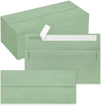 200 Pack #10 Sage Green Envelopes Letter Size Self Seal Business Envelopes by QIKSION