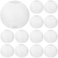 30 Pack 12 Inch Elegant White Round Lanterns for Party, Weddings, Birthdays by IHDYPPEW