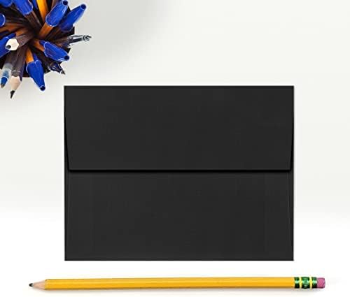 LUXPaper A2 Invitation Envelopes | Peel & Press | 4 3/8" x 5 3/4" | Black Linen | 80lb. Text | 250 Qty - Image 4