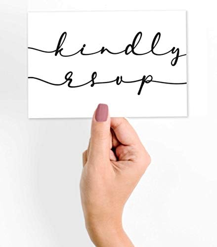 50 Blank RSVP Postcards Classy Script Style Print 4"X6" Response Cards,RSVP Reply Card for Wedding,Bridal Shower,Baby Shower - Image 2