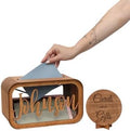 Personalized Wedding Card Box Holder - Wedding Decorations for Ceremony Outside - Wooden Card Box With Slot for Party - Card Box Keepsake Rustic Theme Bridal Shower Envelope Gift Box by 2B1WEDDING