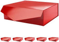 PACKHOME 6 Large Red Gift Boxes 13.5x9x4.1in with Magnetic Lids by PACKHOME