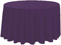 Polyester Round Tablecloth 120" Ideal for 60 inch round table (Plum) by KS+Linens