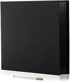 Large Photo Album Self Adhesive for 4x6 8x10 Magnetic Scrapbook Album DIY 60 Black Sticky Pages Linen Cover Photo Album(Black) by HoneyTolly