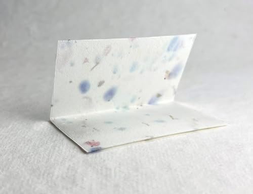 Of The Earth Handmade Paper - Wildflower Seed Paper Folding Table Card - Place/Name/Gift - 3.5" x 4" - Set of 96 (56s Pink & Purple Petal) - Image 2