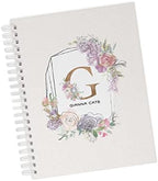Personalized Baby Journal - Hardcover First Year Album Customized with Baby’s Name & Initial - Prompted Baby Memory Book (Floral Sketch Initial) by Unknown