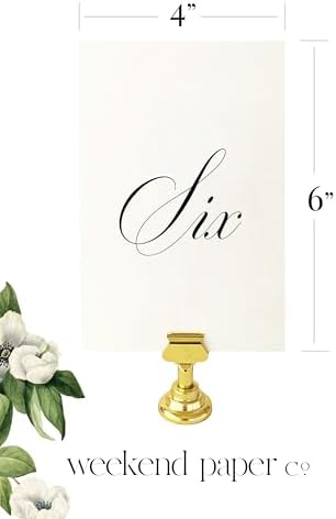 Weekend Paper Co.™ Wedding Table Numbers, Single-Sided 4x6 Timeless Design in Black, Numbers 1-25 plus 4 BONUS signs for Your Wedding, Reception, Anniversary, Birthday Party, or Any Celebration! - Image 3