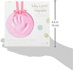 DIY Baby's Print Handprint or Footprint Keepsake No Bake Ornament with Ribbon, Baby Girl Nursery Décor, Pink (Pack of 4) - Image 4