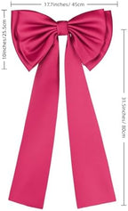 Detachable Coquette Satin Big Bow for Dress Cute Decor Bowknot - Image 4