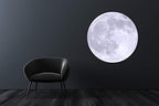 Moon Wall Decal Room Decor - Bedroom Wall Stickers - Moon Removable Wallpaper - Moon Wall Mural Vinyl Art Décor Sticker (36" x 36") - Image 2