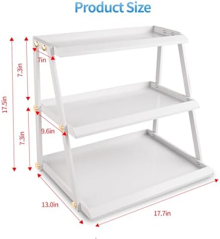 3-Tier white Metal Cupcake Stand, Multi Layer Dessert Display Serving Tray - Image 2