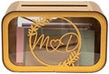 Personalized Wedding Card Box Holder - Rustic Wedding Decorations for Ceremony Outside - Wooden Card Box for Wedding Party Decorations, Birthday, Bridal Shower - Decorative Boxes Variety of 7 Colors by 2B1WEDDING