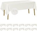 Fokitut 12 Pack Waterproof Rectangle Tablecloth, 60x102 Inch, Stain Resistant and Wrinkle Polyester Table Cloth, Fabric Table Cover for Kitchen Dining, Wedding, Party, Holiday Dinner-Ivory by BalsaCircle