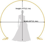 Fomcet Round Backdrop Stand Gold 8ft Circle Arch Large Metal Wedding Arch - Image 2