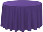 Polyester Round Tablecloth 120" Ideal for 60 inch round table (Purple) - Image 2
