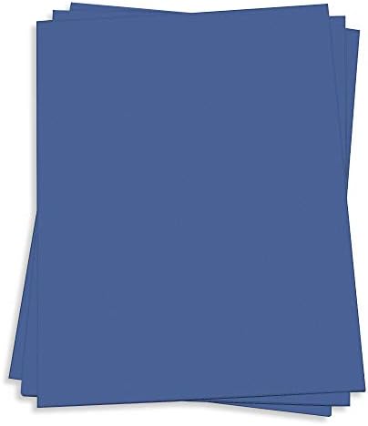 Recycled Royal Blue Card Stock - 8 1/2 x 11 - Heavyweight 111lb Cover - 25-Pack by LCIPaper