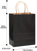 qiqee 200-Packs Black Paper Gift Bags with Handles Bulk 10.6"x8.3"x4.3" Medium Size Paper Bags Multiple Uses - Image 4