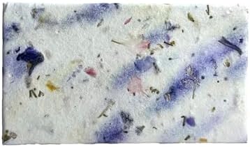 Of The Earth Handmade Paper - Wildflower Seed Paper Panel Card - Place/Name/Gift - 3.5" x 2" - Set of 48 (45s Purple Recycled) by OfTheEarth