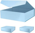PACKHOME 3 Extra Large Light Blue Gift Boxes Magnetic Lids 17x14.5x5.5in by PACKHOME