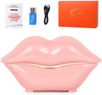 Audio Guest Book Phone for Weddings & Parties, Lip-Shaped Voicemail Recorder, Custom Message Recording, Adjustable Volume, Replay Function (Pink) by ROOMEDAL