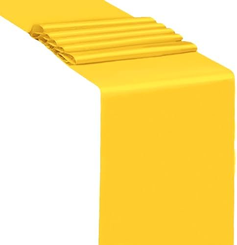 Pack of 50 Satin Yellow Chair Sashes for Wedding - SINSSOWL Chair Bows 7x108 Inches Chairs Ribbons Fitting Birthday Party Anniversary Banquets Bridal Shower Engagement Events Decorations - Image 4