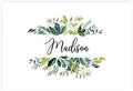 Andaz Press Custom Personalized Disposable Paper Placemats, 12 x 18 Inch, Set of 25, Custom Watercolor Leaves, Tableware, Dining, Table Setting for Wedding, Bridal Shower, Baby Shower, Party, Holiday by AndazPress