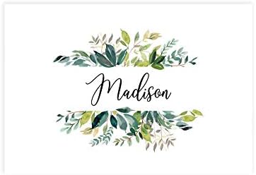 Andaz Press Custom Personalized Disposable Paper Placemats, 12 x 18 Inch, Set of 25, Custom Watercolor Leaves, Tableware, Dining, Table Setting for Wedding, Bridal Shower, Baby Shower, Party, Holiday by AndazPress