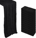 12 Pack 23 x 120 Inch Black Table Runner 10Ft Cheesecloth by Heneger