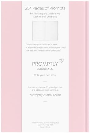 Promptly Journals, A Complete Childhood History: From Pregnancy to 18 Years Old (Blush Pink, Leatherette) | Baby Book and Pregnancy Journal | Baby Memory Book - Image 2