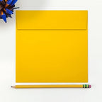LUXPaper Square Invitation Envelopes | Peel & Press | 6 1/2" x 6 1/2" | Sunflower Yellow | 80lb. Text | 250 Qty - Image 4