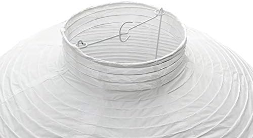 Large White Hanging Paper Lanterns Paper Lamp Shade, 2Pcs, 18inch - Image 3