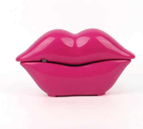 Hot Pink Lip Shape Audio Guest Book Wedding Phone, Motion Sensor to Play Welcome Greeting Voice, Infrared Sensor Voice Recorder, Suitable for Wedding, Hotel Reception, Store Greeting by FESTRING