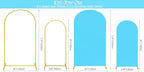 7.2FT, 6FT Wedding Arch Stand and Matching Light Blue Spandex Fitted Arch Backdrop Cover Set, Round Top Chiara Backdrop Stands and Covers for Birthday Party Baby Shower Banquet Decor (Light Blue) - Image 2