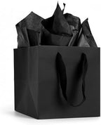 Aosric 12 Pack 12"x12"x12" Black Square Gift Bags with Tissue Paper by AOSRIC