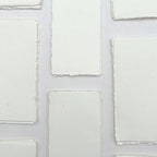 Handmade Deckle Edge Cotton Rag Paper 4x9” – 150 GSM Premium Blank Invitation Sheets | Rustic Textured Card Stock for Wedding Invites, Baby Showers, Crafting & Calligraphy (Pack of 100) - Image 3