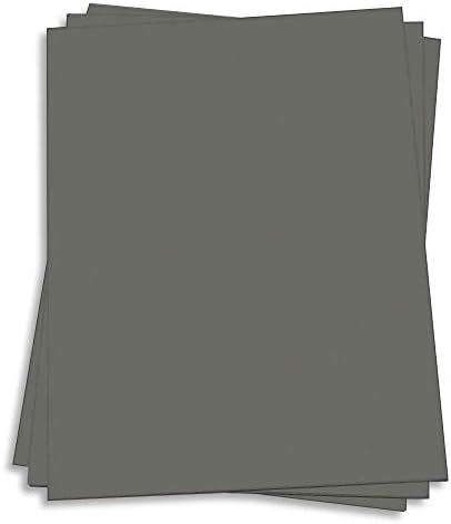 Slate Gray Card Stock - 8 1/2 x 11 Gmund Colors Matt 111lb Cover, 25 Pack by LCIPaper