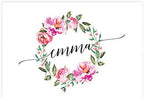 Andaz Press Custom Personalized Disposable Paper Placemats, 12 x 18 Inch, Set of 25, Pink Peonies Wreath Floral, Tableware, Dining, Tabletop, Table Setting for Wedding, Bridal Shower, Baby Shower by AndazPress